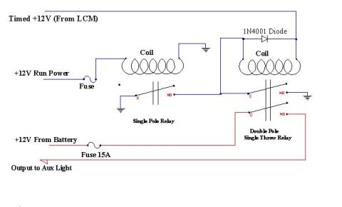 1999 Ford Crown Victoria - Time delay circuit from the key off timed output of the LCM