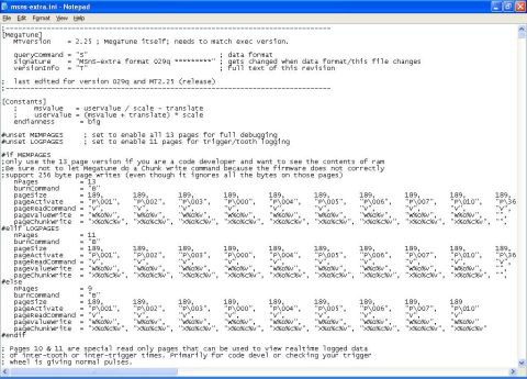 1991 Ford Bronco - A computer screen displays code within a Notepad window, detailing various commands and parameters.