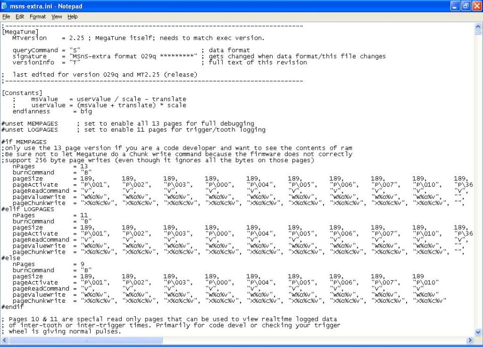 Notepad window showing code with lines like 'queryCommand = "s"' and 'signature = "Msns-extra format 029q'