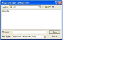 1991 Ford Bronco - This is a screenshot of a software interface for opening configuration files, not a vehicle.