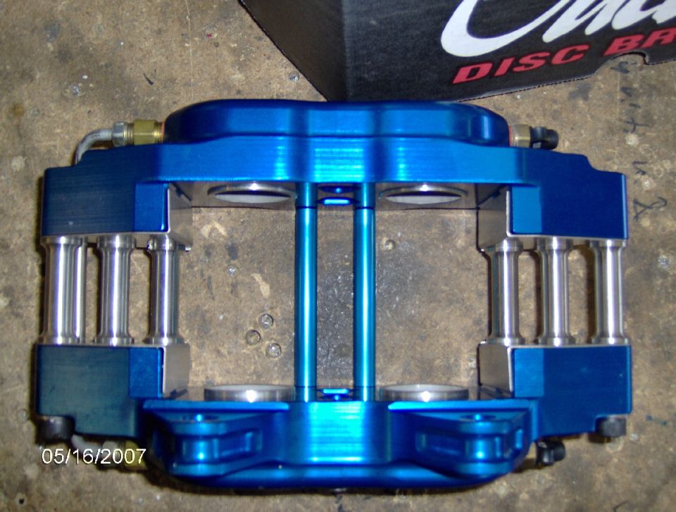 Top view of caliper