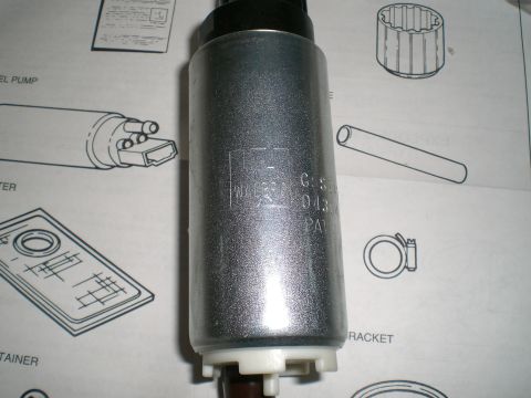 1995 Ford Probe - A Walbro fuel pump is shown against a diagram illustrating its components and installation.