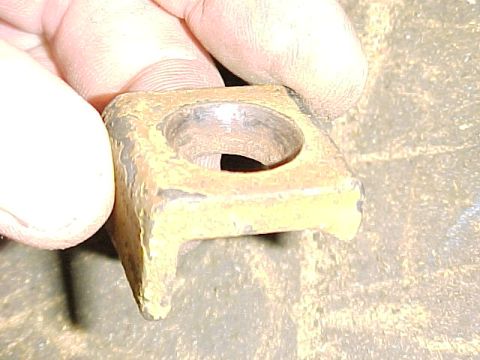 1913 Ford Model T - Firestone locking lug showing the counterbored area for the special lug nuts used only with the Firestone type wheel.