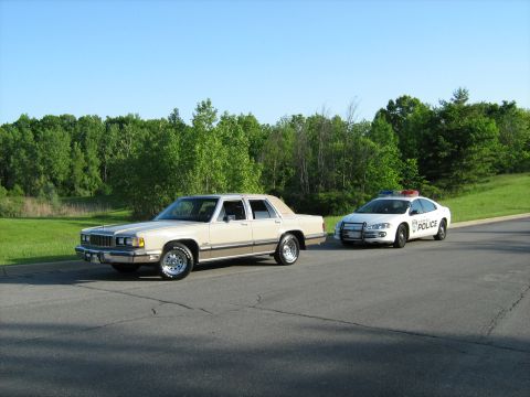 1988 Mercury Grand Marquis - uh oh... actually, I just asked him to pose his car for me. 5-28-07