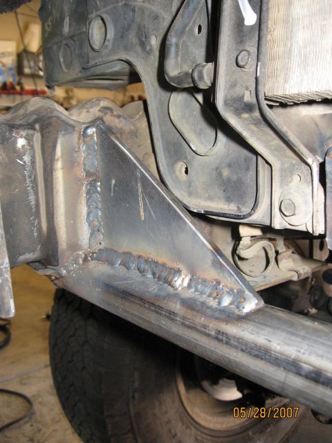 1994 Ford Bronco - Welded metal frame component, likely a custom modification or repair.