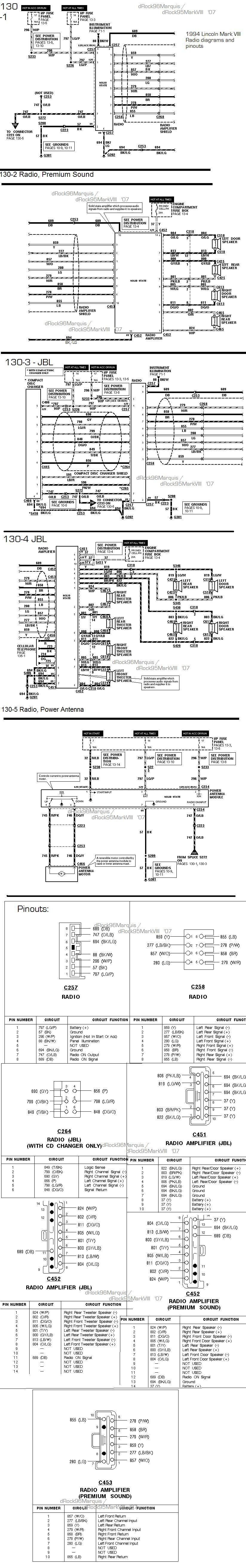 1994 Mark VII radio diagrams and pinouts