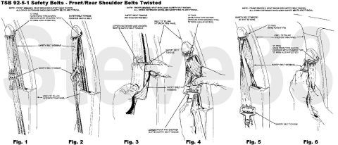 1983 Ford Bronco - TSB 92-5-1 Safety Belts - Front/Rear Shoulder Belts Twisted at "D" Ring, or Safety Belt Tongue Rotated on Webbing Publication Dat…