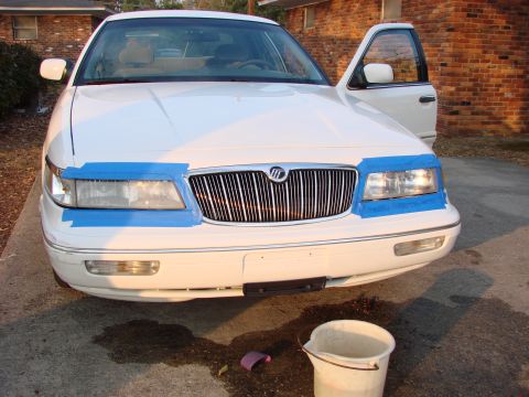 1997 Mercury Grand Marquis - Mask them before starting so you don't scratch the surrounding area.