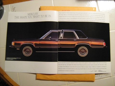 1988 Mercury Grand Marquis - Sales Brochure first page