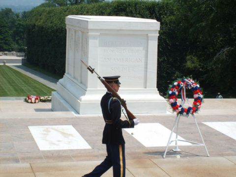 2004 Ford Crown Victoria - A soldier stands guard at the Tomb of the Unknown Soldier in Arlington.