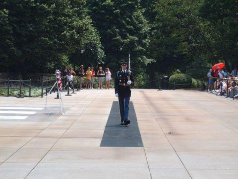 2004 Ford Crown Victoria - A soldier stands guard at the Tomb of the Unknown Soldier in Arlington National Cemetery.