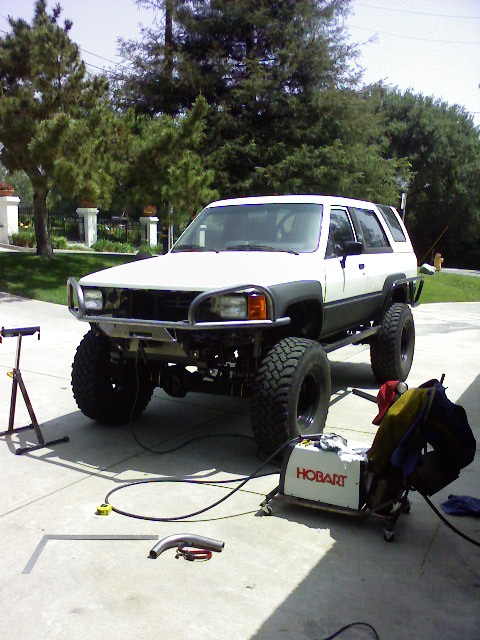 1985 Toyota 4Runner - This modified 1985 Toyota 4Runner features a custom front bumper and large off-road tires.
