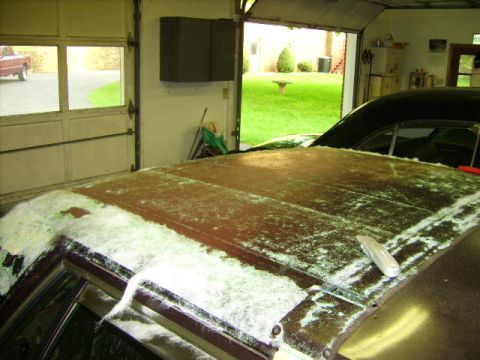 1982 Ford Crown Victoria LTD - Another shot of what was left after the roof peeled off. Luckily, no rust!