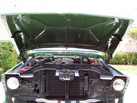 1978 Ford Bronco - Front view of the engine compartment of a 1978 Ford Bronco.