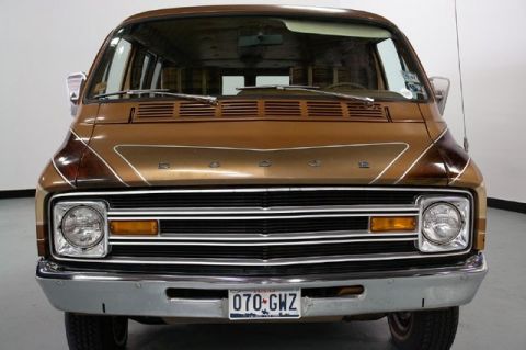 1978 Ford E250 - This Dodge van features a distinctive grille and dual-tone paint scheme.
