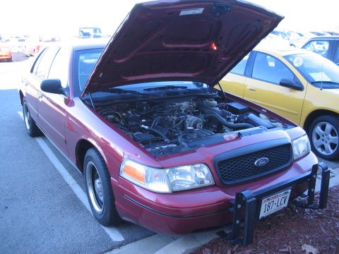2001 Ford Crown Victoria - Yup. It's blown. Had to leave it at work because it was soaking coils.
