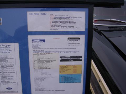 1970 Ford Ranchero - This document details the specifications and options for a 1967 Ford Country Squire station wagon.