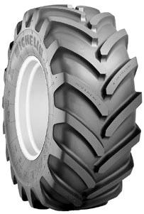 1991 Ford Bronco - Close-up of a Michelin tractor tire, showing its deep tread pattern.