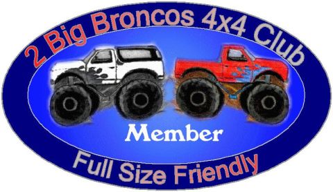 1996 Ford Bronco - 2 Big Broncos Logo - Full Size Friendly