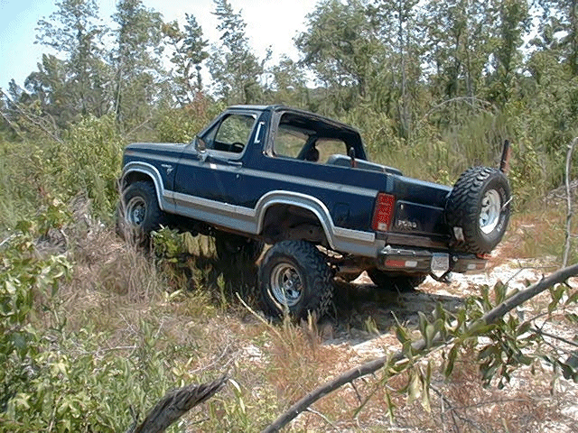 flexing the bronco could got more but son said things kept siding off the dash
