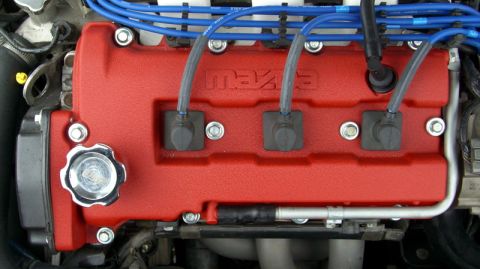 1990 Ford Probe - Probe Engines can really shine. Here is Damons 93 PGT sporting red crinkle coated valve covers.