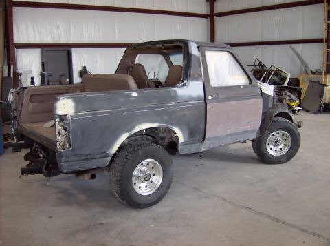 1994 Ford Bronco - passenger side ready for paint