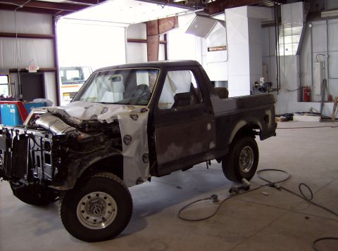 1994 Ford Bronco - drivers side ready for paint