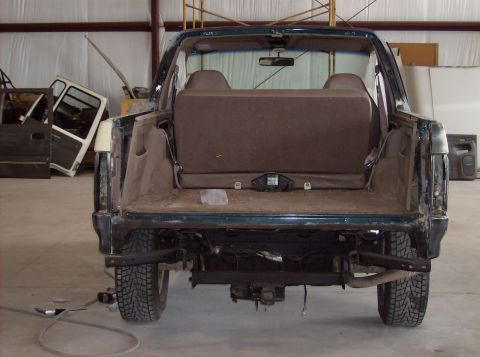 1994 Ford Bronco - rear view of rust repair