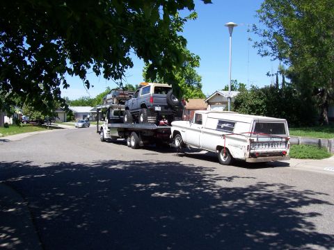 1983 Ford Bronco - here is a view from the back of the 4 car hauler