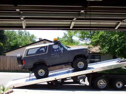 1983 Ford Bronco - i had to act as the brakes since the motor swap is not yet done.