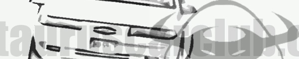 Sketch of a car's front end with headlights and grille