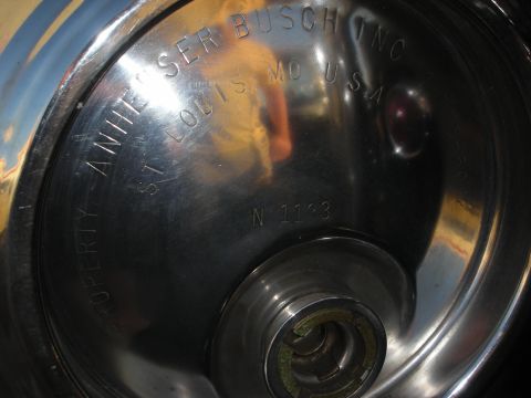 1998 Ford Crown Victoria - Close-up of a metal part showing manufacturer and location information.