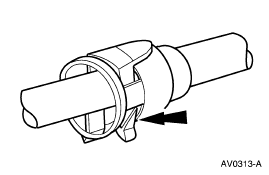 2001 Ford Crown Victoria - Fuel Line Fittings - Hairpin Clip Disconnect 1. Relieve the fuel pressure. For additional information, refer to Pressure Relief in this sec…