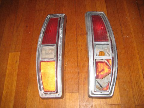 1970 Ford Ranchero - taillight assemblies -found at junkyard in office hanging on wall $20 for pair -old man didn't really know what they were for.
