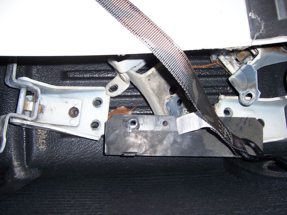 Seatbelt anchor and hinge mechanism