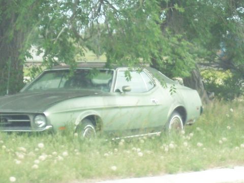 1972 Ford Ranchero - This car appears to be a 1973 Ford Mustang coupe, not a Ranchero.