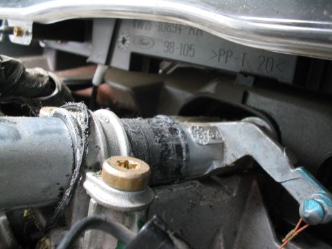 2001 Ford Crown Victoria - Bushing wore and then slid out of the housing. Wrapped it in electrical tape and reinstalled it. Made the shifter ALOT tighter, and alot le…