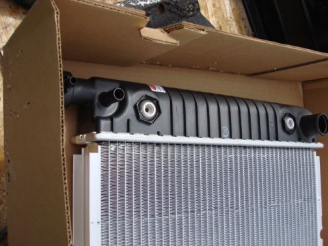 1983 Ford Bronco - here is the tranny cooler side of the raditor.