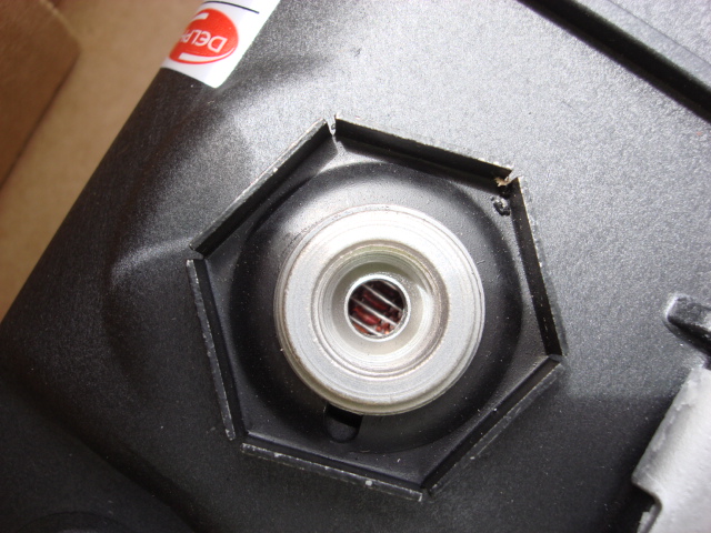 here is a closer view of the trany cooler side