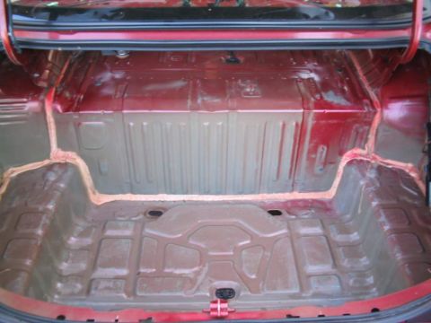 2001 Ford Crown Victoria - So I cleaned all that crap out, and installed a missing body plug (cause of the mess) in the trunk.