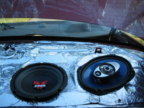 2001 Ford Crown Victoria - A little cutting here, some trimming here, and, oh, sound deadener....