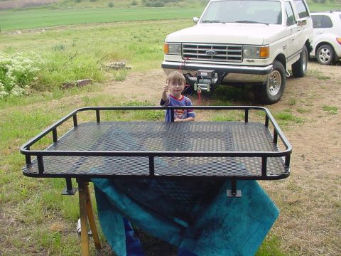 1988 Ford Bronco - This is the basket I had made for the Bronco. The nuts are welded into the 1" tubing and will be secured through the Bronco Roof from the i…