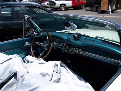 1972 Ford Ranchero - Interior view of a 1964 Ford Falcon convertible, showing the dashboard and steering wheel.