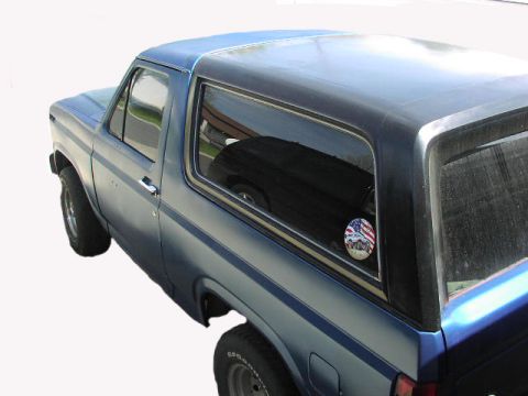 1981 Ford Bronco - This 1981 Ford Bronco features a two-tone paint scheme with a blue body and black hardtop.