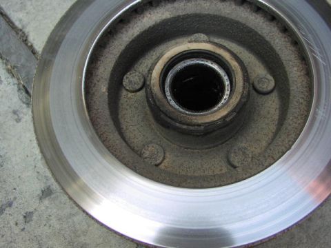 1981 Ford Bronco - Close-up of a brake rotor and hub assembly, likely from a truck or SUV.
