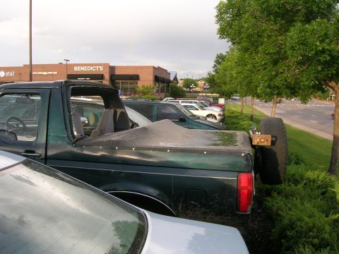 1995 Ford Bronco - Down so I can drive. BTW this keeps the cab much lees windy.