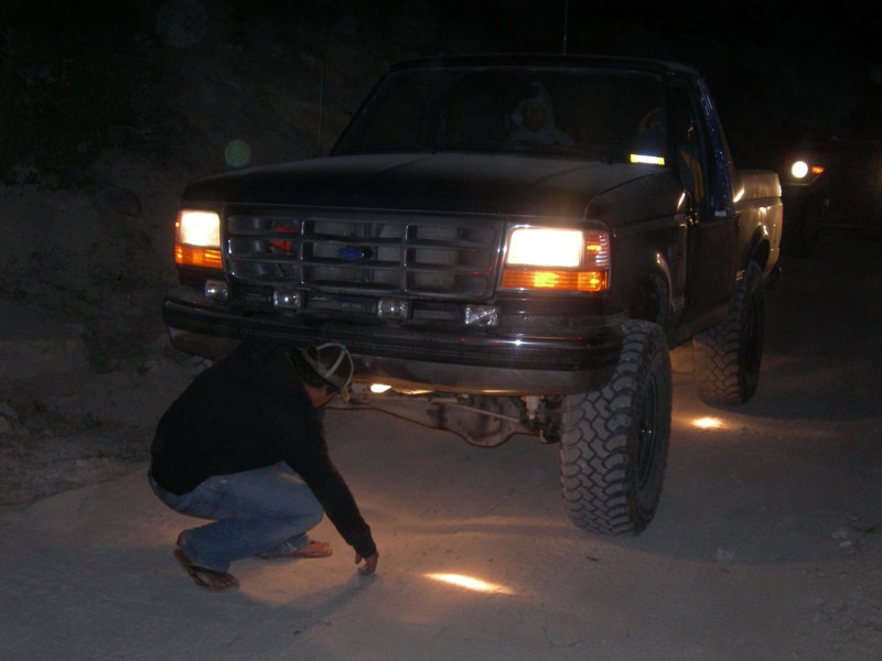 checking the rock lights