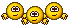1989 Ford Bronco - Three yellow smiley faces with arms are depicted in this image.