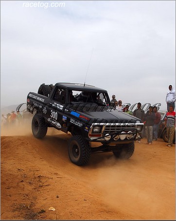 1992 Ford Explorer - This modified Ford truck is competing in an off-road race event.