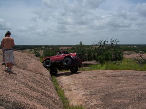 1979 Ford Bronco - This 1979 Ford Bronco navigates a steep rocky terrain, its off-road capabilities.